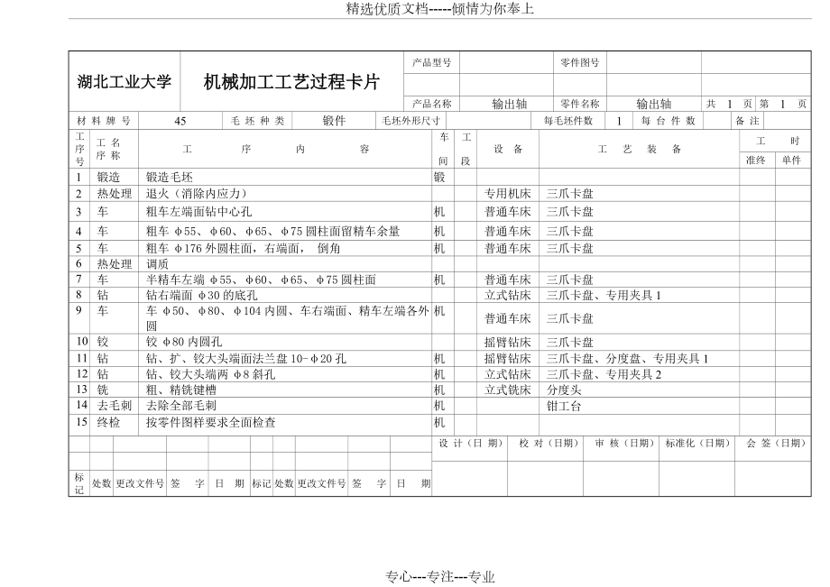 机械加工工艺卡片实例(共12页)_第1页