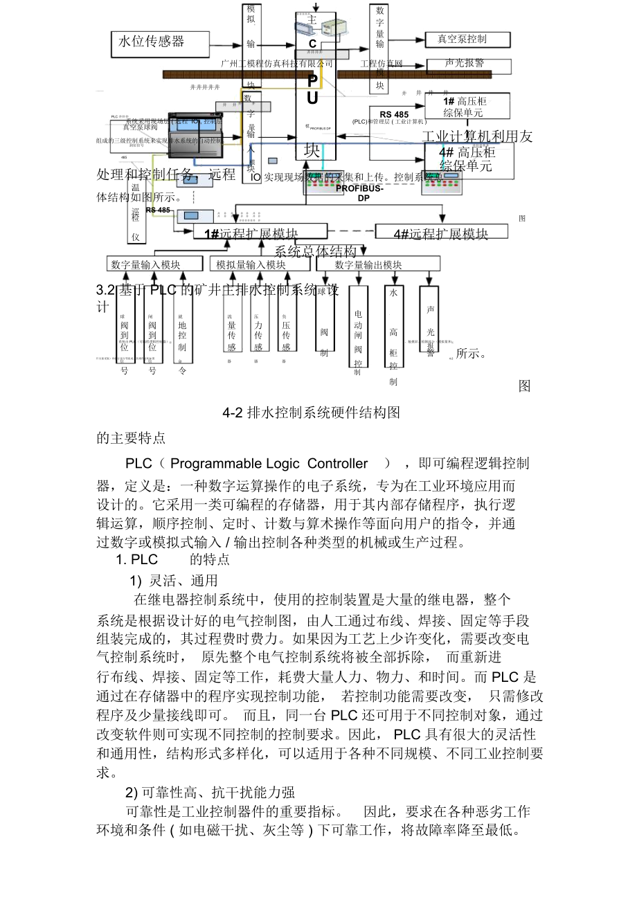 基于PLC的井下自动排水系统总体方案设计书_第1页