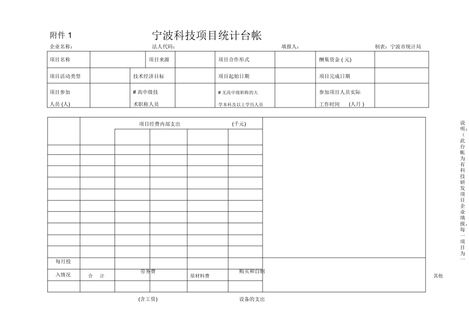宁波科技项目统计台帐复习课程_第1页