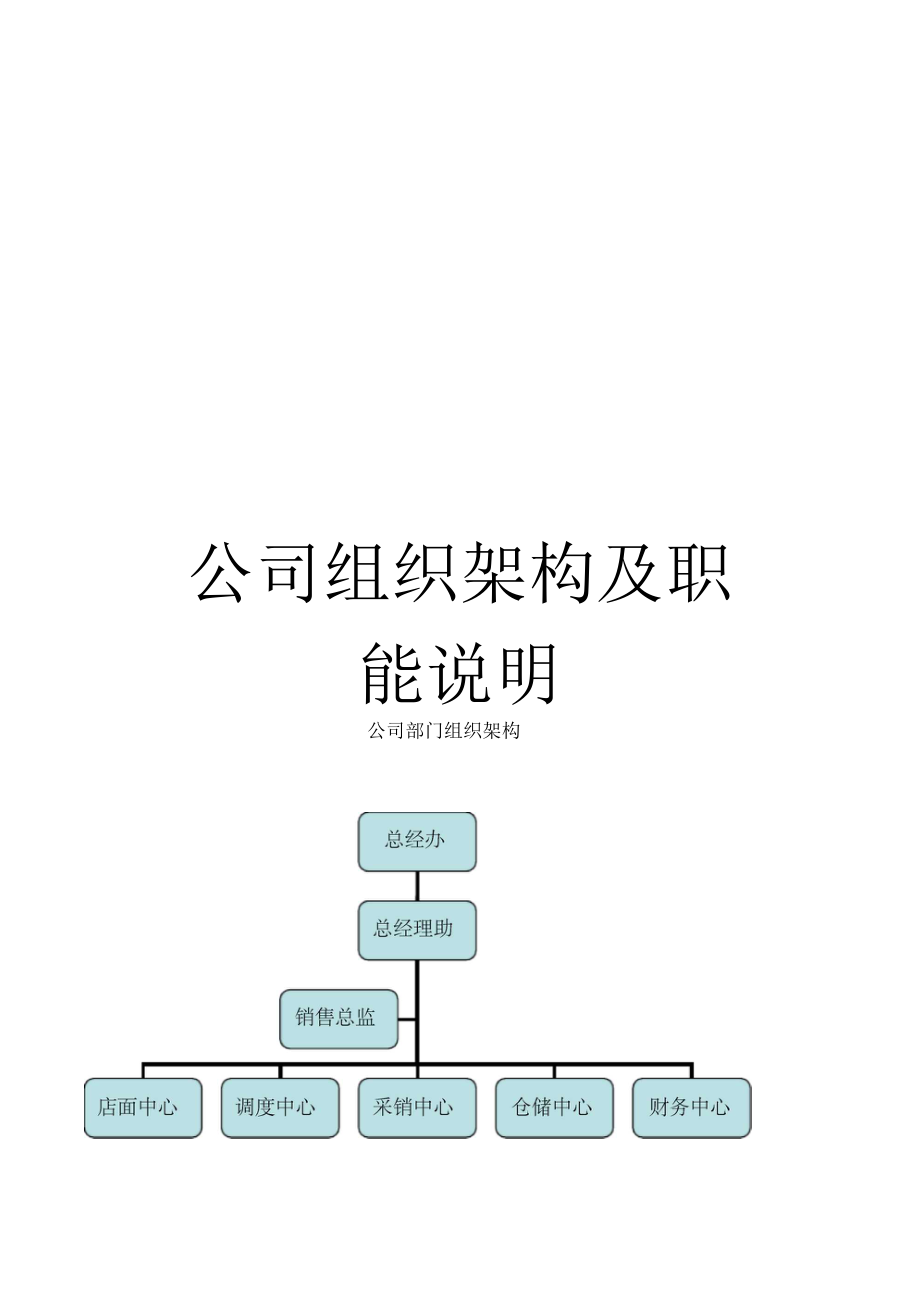 公司组织架构及职能说明模板_第1页