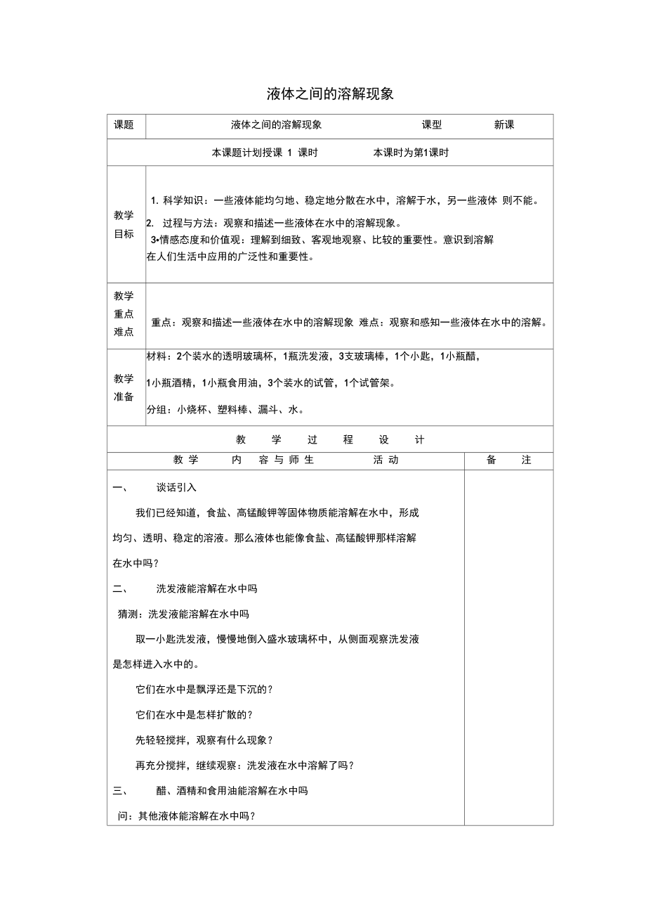 《液體之間的溶解現(xiàn)象》_第1頁