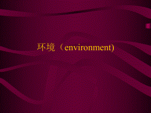 环境（environment)