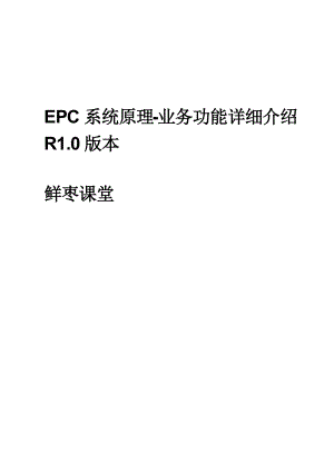 EPC系统原理业务功能详细介绍