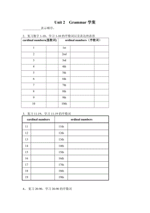 Unit 2Grammar學(xué)案