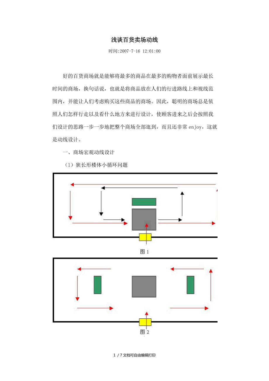 浅谈百货卖场动线_第1页