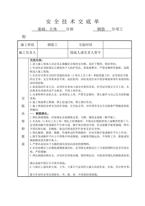 安全技術(shù)交底 翔天鋼材市場