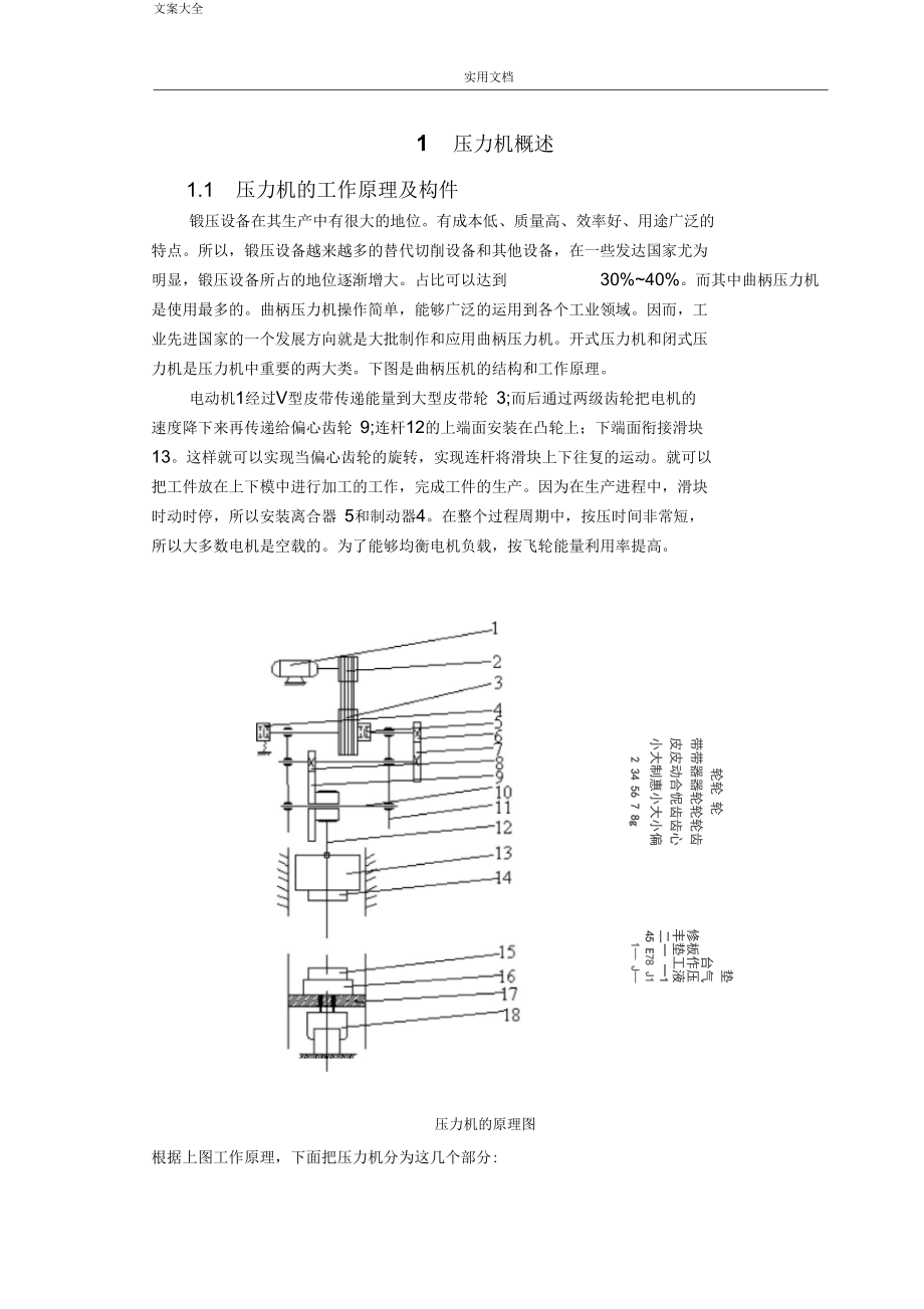 曲柄壓力機(jī)地設(shè)計_第1頁