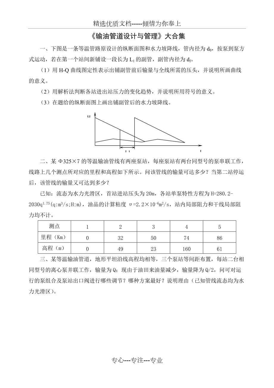 《輸油管道設(shè)計(jì)與管理》復(fù)習(xí)提綱(共15頁)_第1頁