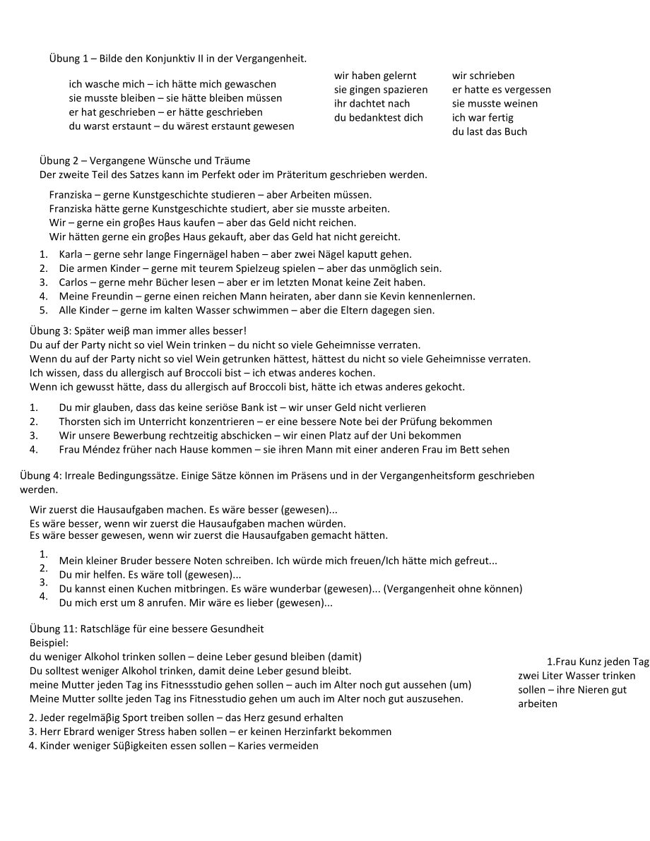 德语第二虚拟式练习_第1页