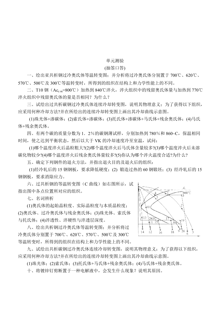 機(jī)械加工 單元測驗(yàn)_第1頁