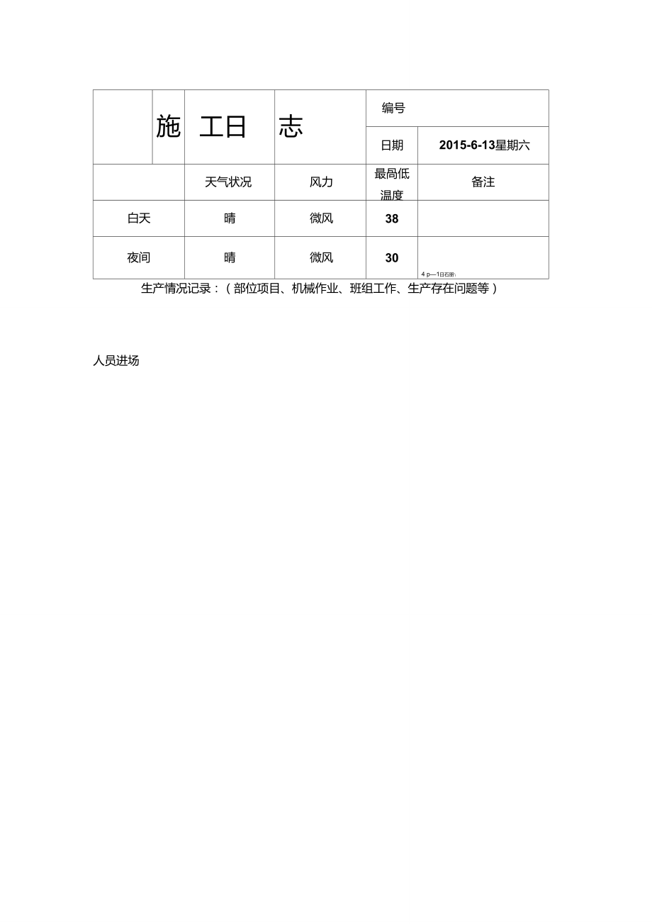 施工日志样本-模板-范本_第1页