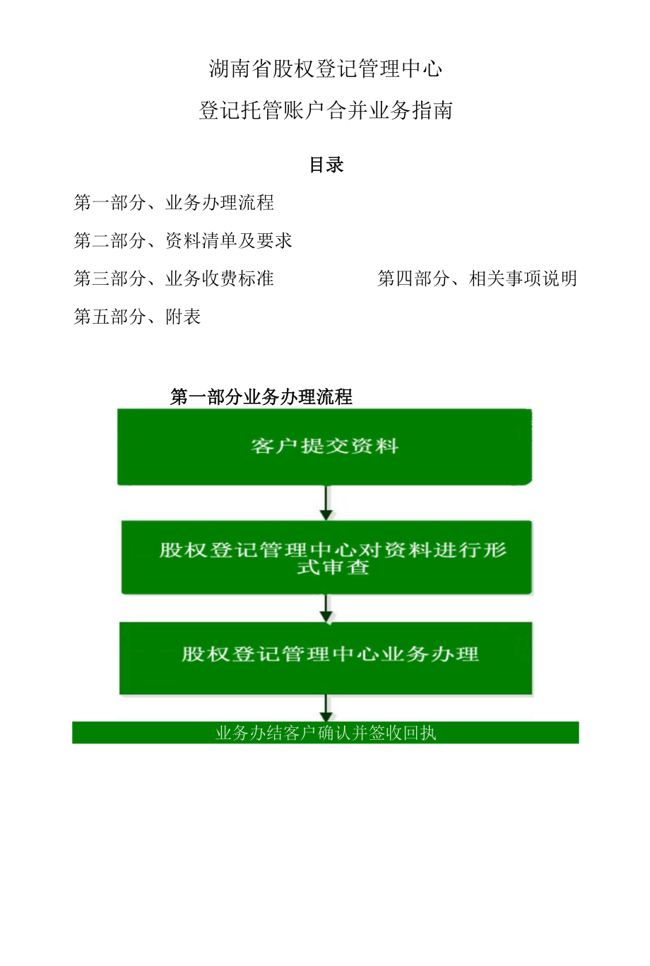 湖南省股权登记管理中心登记托管账户合并业务指南.docx_第1页