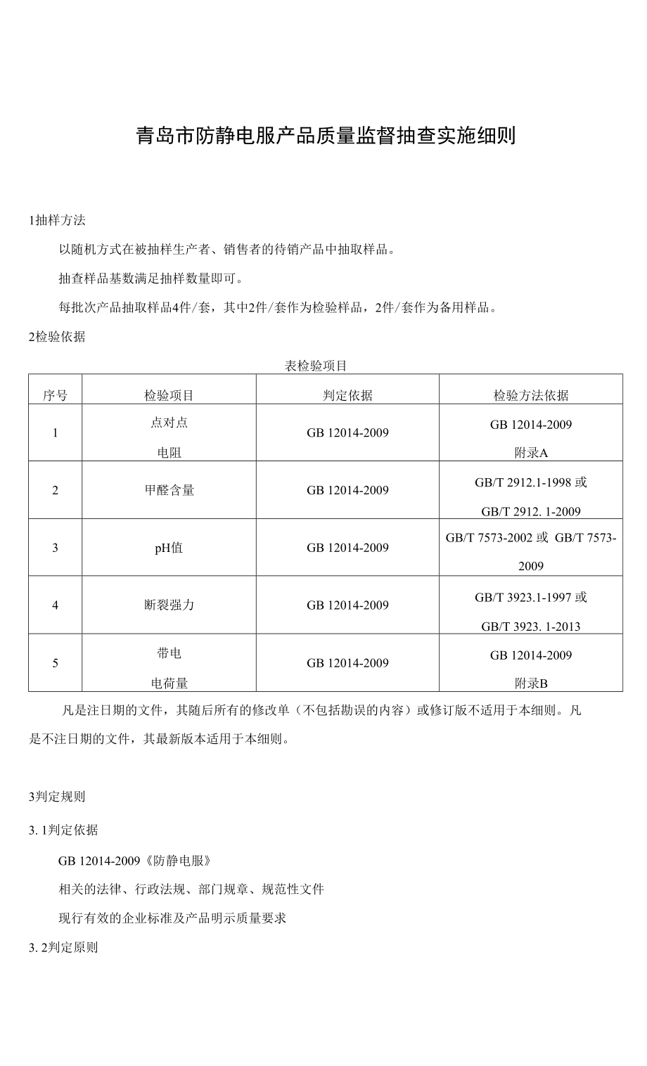 青岛市防静电服产品质量监督抽查实施细则.docx_第1页