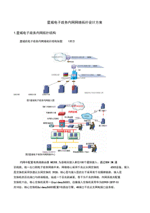 星城电子政务内网网络拓扑设计方案