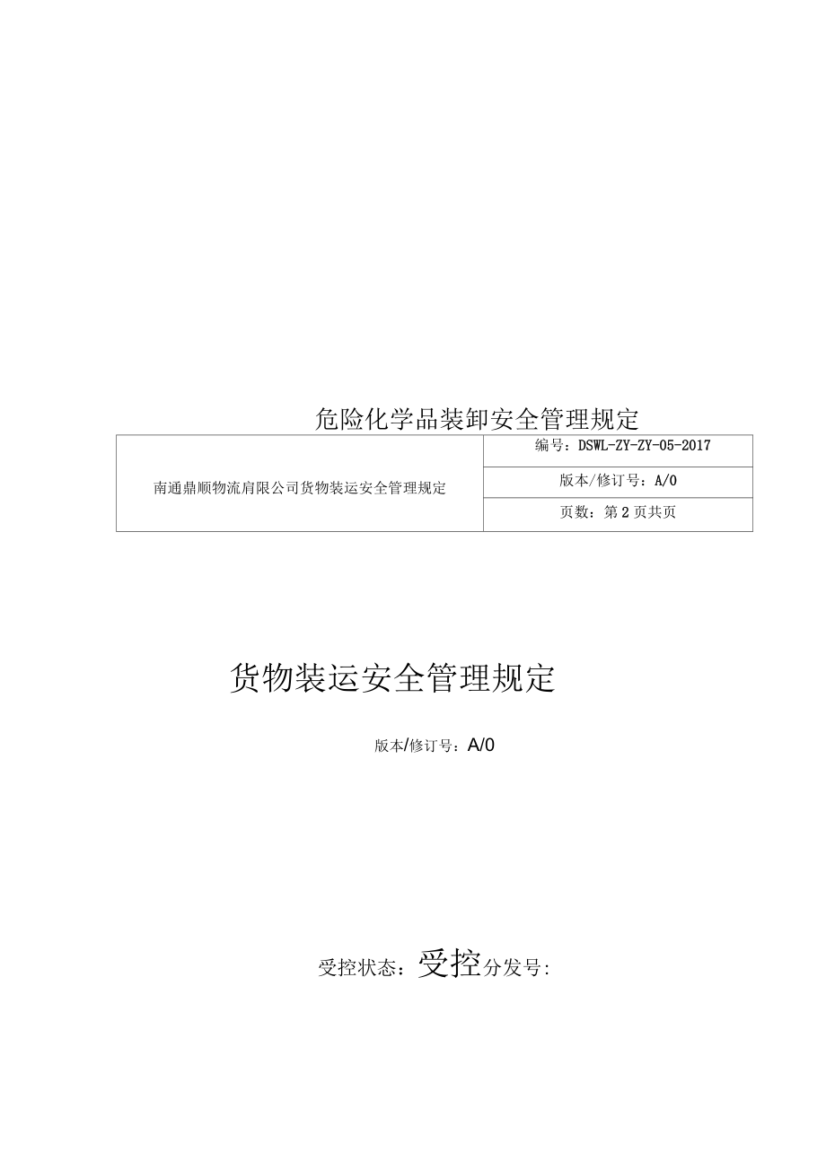 危险化学品装卸安全管理规定_第1页