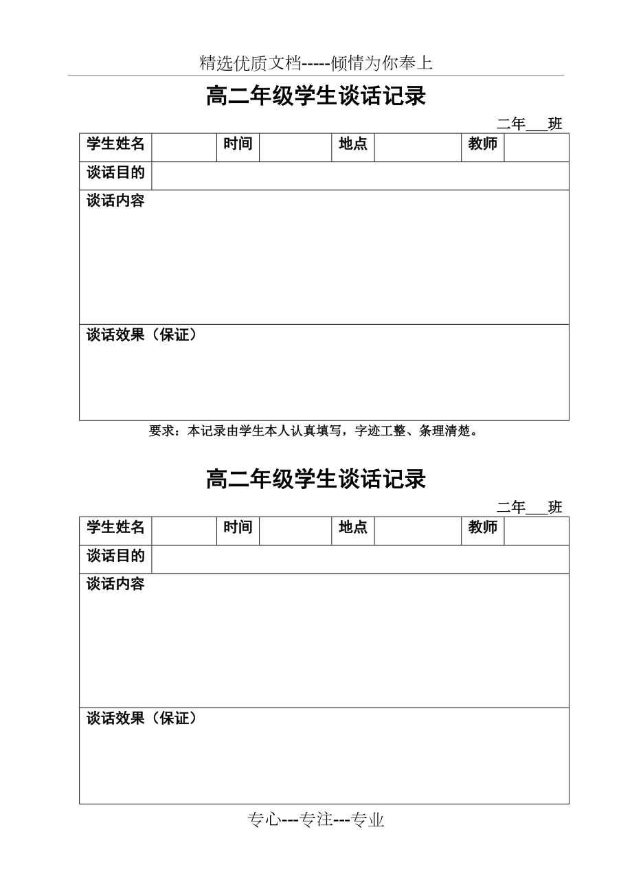 学生谈话记录模版(共2页)