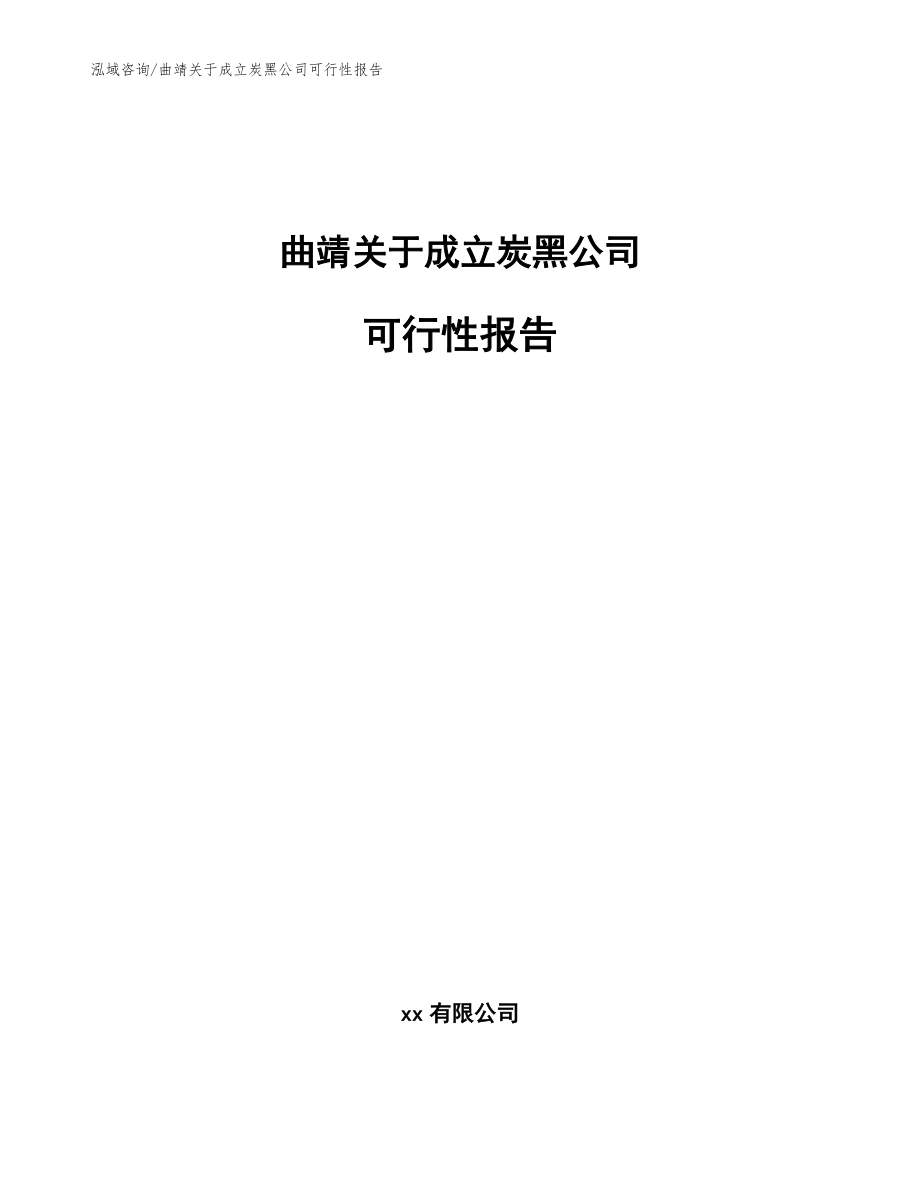 曲靖关于成立炭黑公司可行性报告【参考模板】_第1页