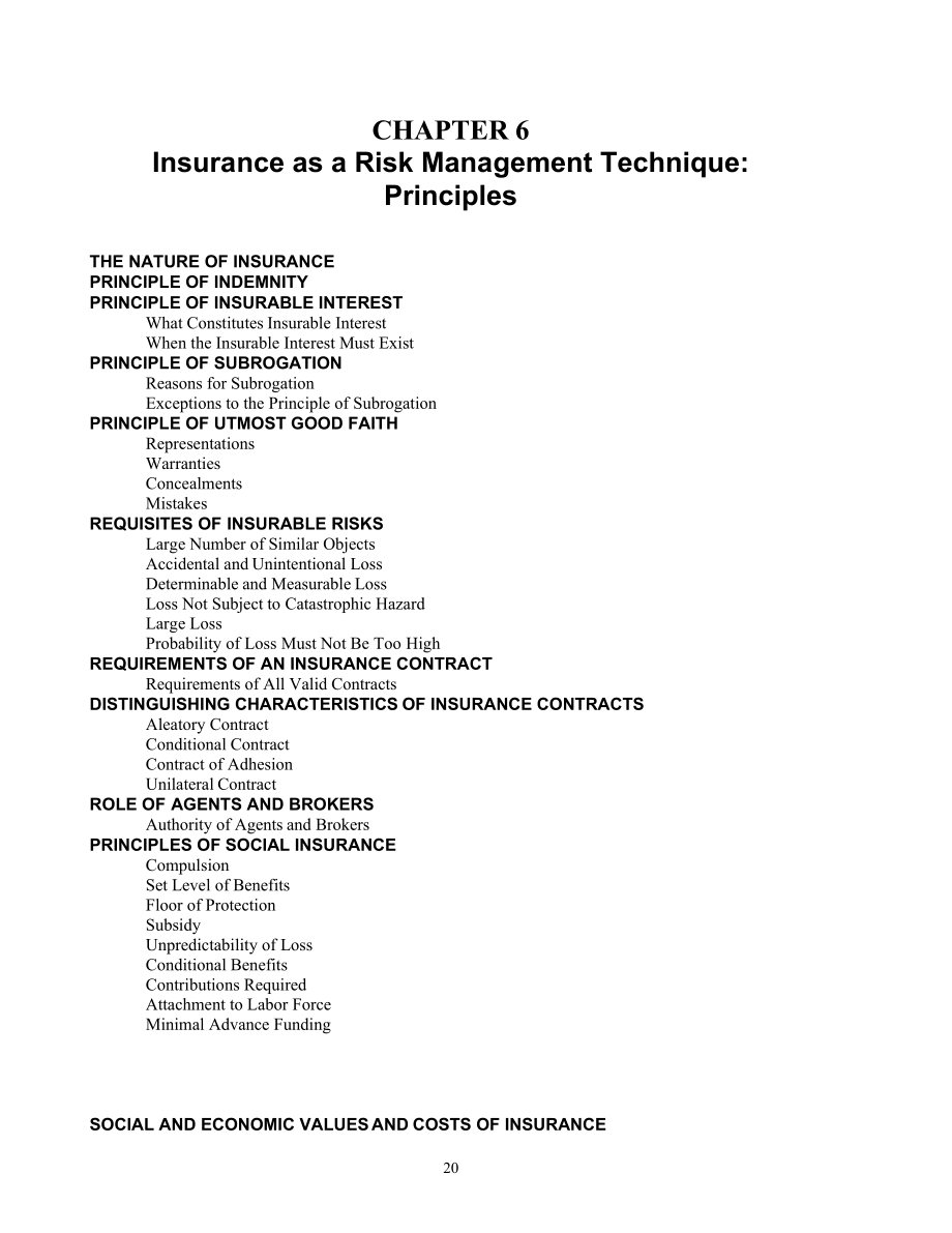 风险管理与保险前半学期课后练习答案：IMch06_第1页