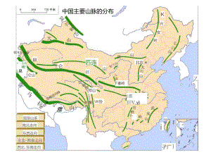 中国主要山脉分布图