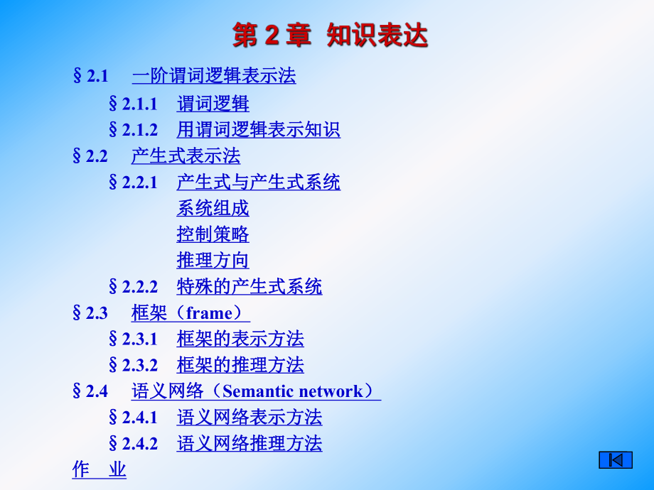 第02 章 知識(shí)表示 人工智能課件_第1頁