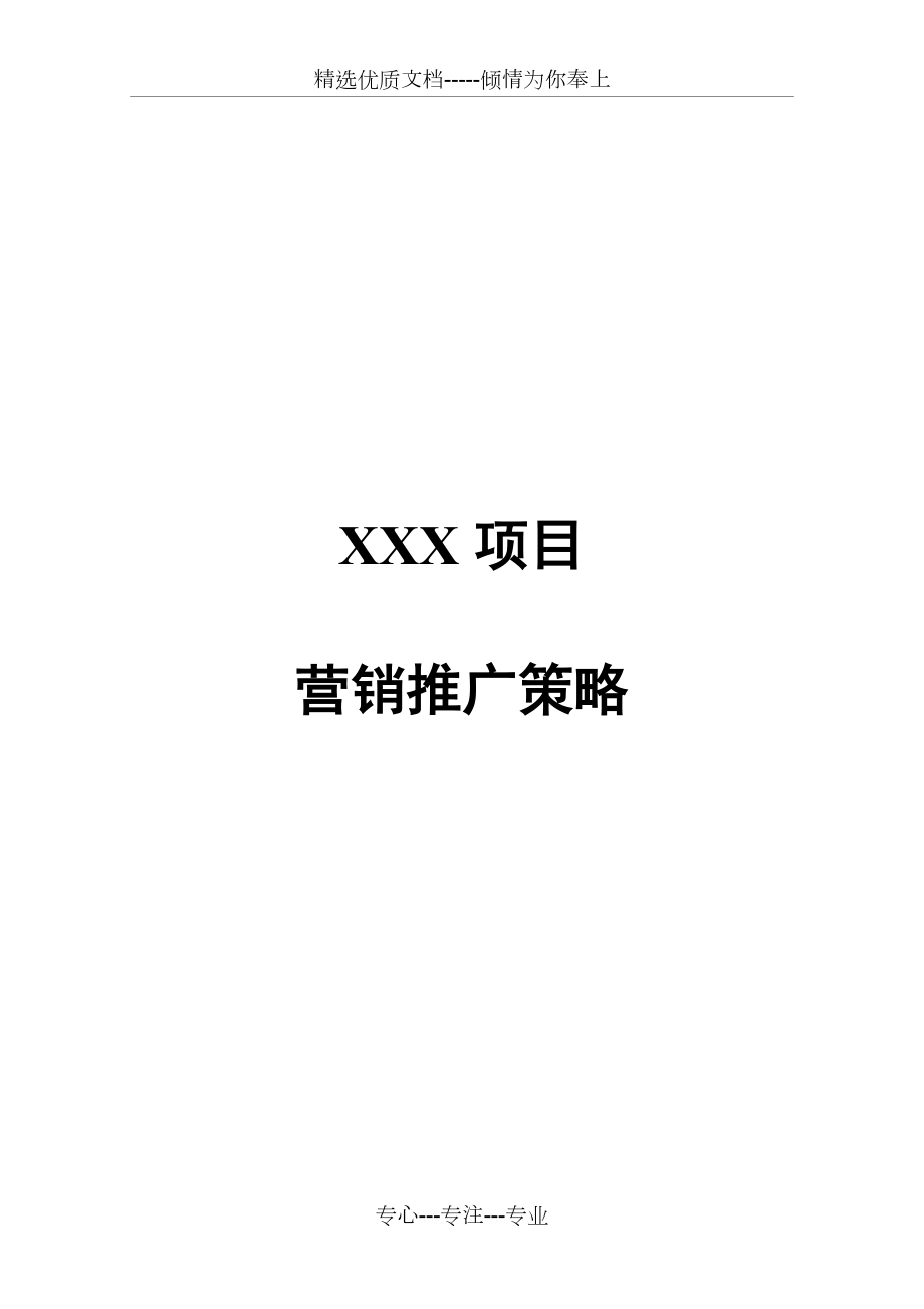 xxx项目整合营销传播策略(共18页)_第1页