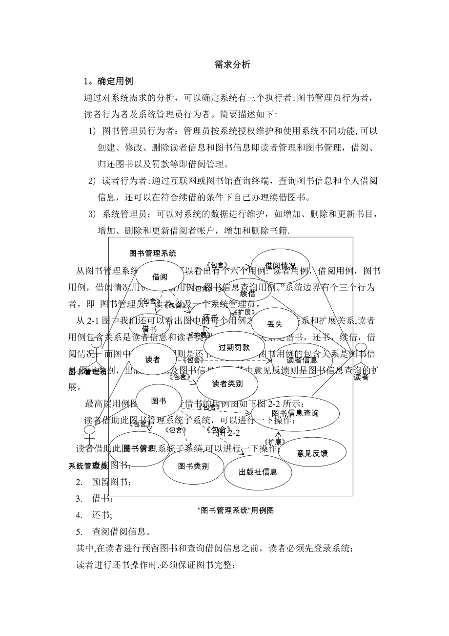 图书管理系统 (需求分析+总体设计) (面向对象)_第1页