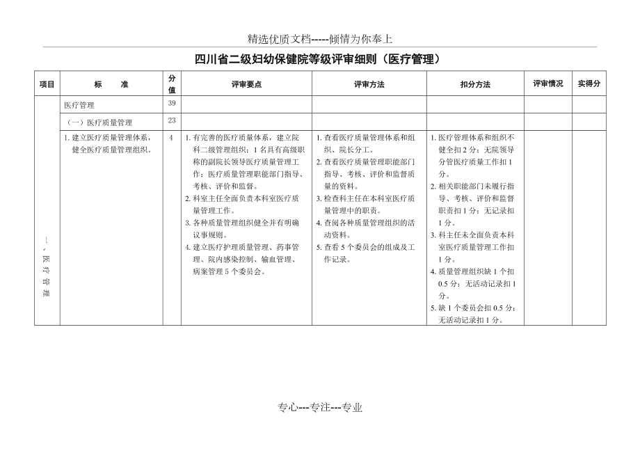 等级医院评审细则(医疗、医技)(共25页)_第1页