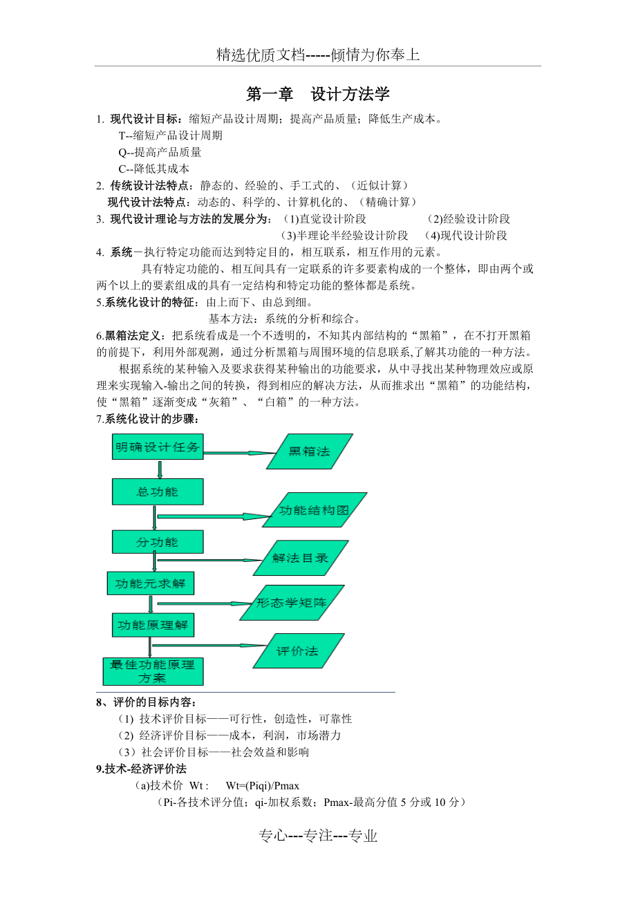 《現(xiàn)代設(shè)計(jì)理論與方法》復(fù)習(xí)提綱(共7頁)_第1頁