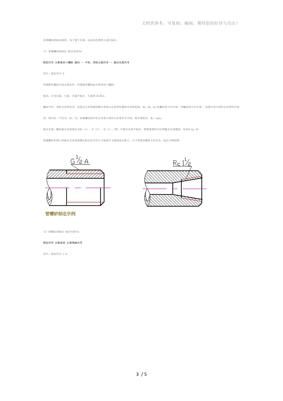 機械製圖螺紋畫法圖解