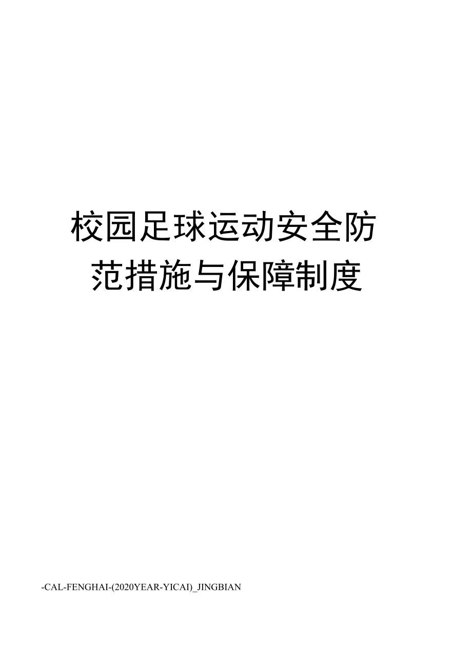 校园足球运动安全防范措施与保障制度_第1页