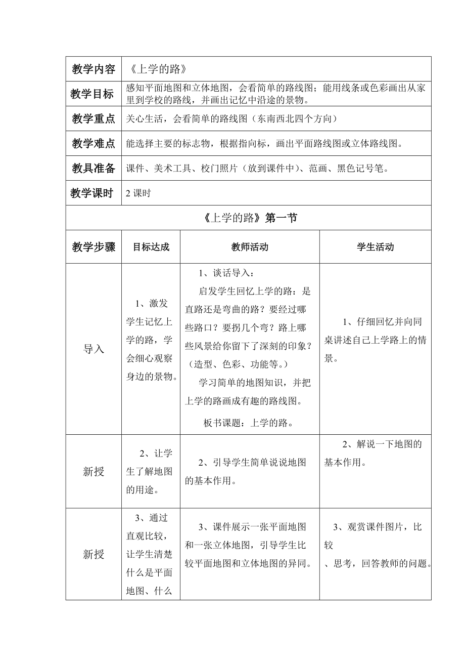 三年級(jí)第二單元第3課《上學(xué)的路》_第1頁(yè)