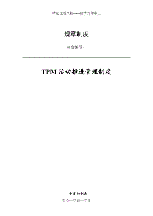 TPM活动推进管理制度(共21页)