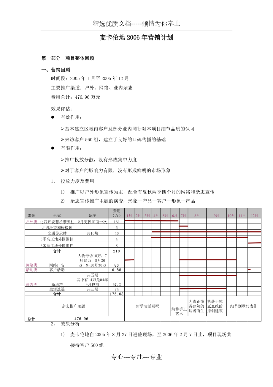 世联2006年北京市麦卡伦地营销计划(共8页)_第1页