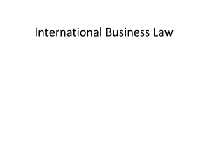 国际商法英文版：Chapter 1 Intl Business Law