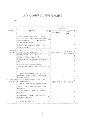 (完整word版)少先隊(duì)《考核方案》(word文檔良心出品)