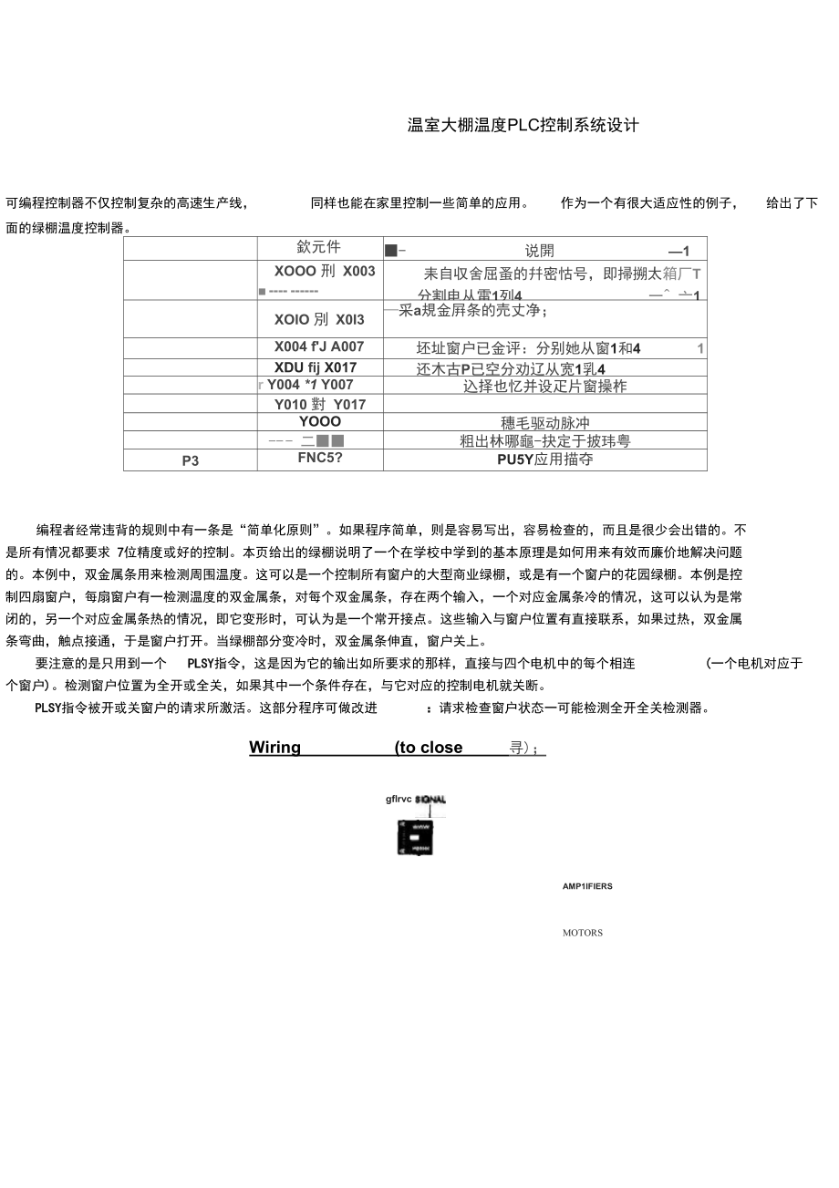 溫室大棚溫度PLC控制系統(tǒng)設(shè)計(jì)_第1頁(yè)