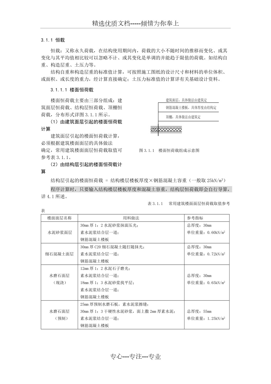 楼面及屋面恒荷载取值(共6页)_第1页