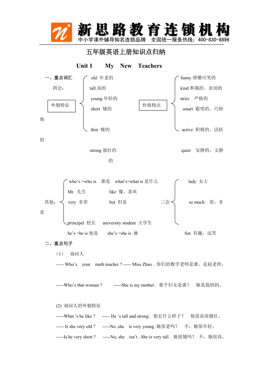 五年级英语上册知识点归纳(6)_第1页