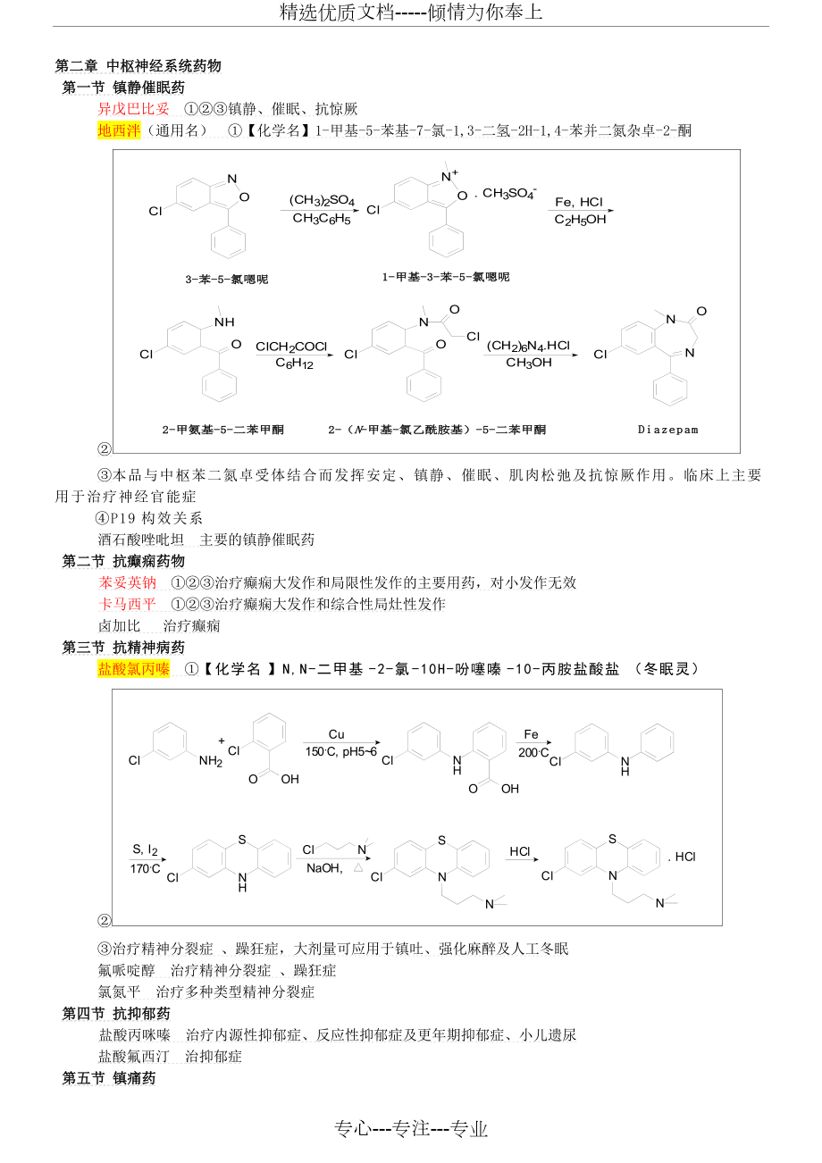 药物化学复习重点(药学类)(共15页)_第1页