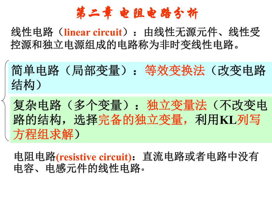 電路課件：第二章 電阻電路分析_第1頁