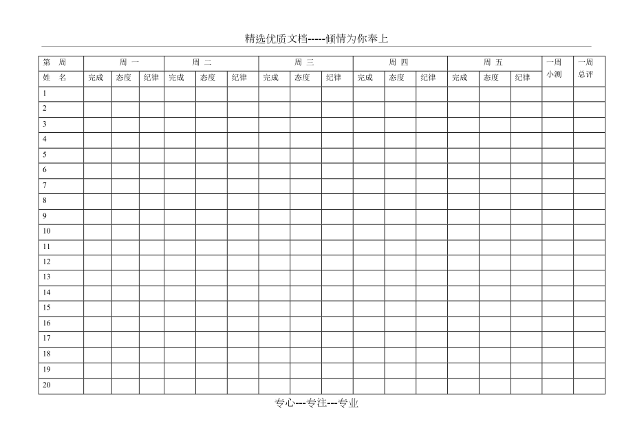 晚辅导记录表格(共2页)_第1页