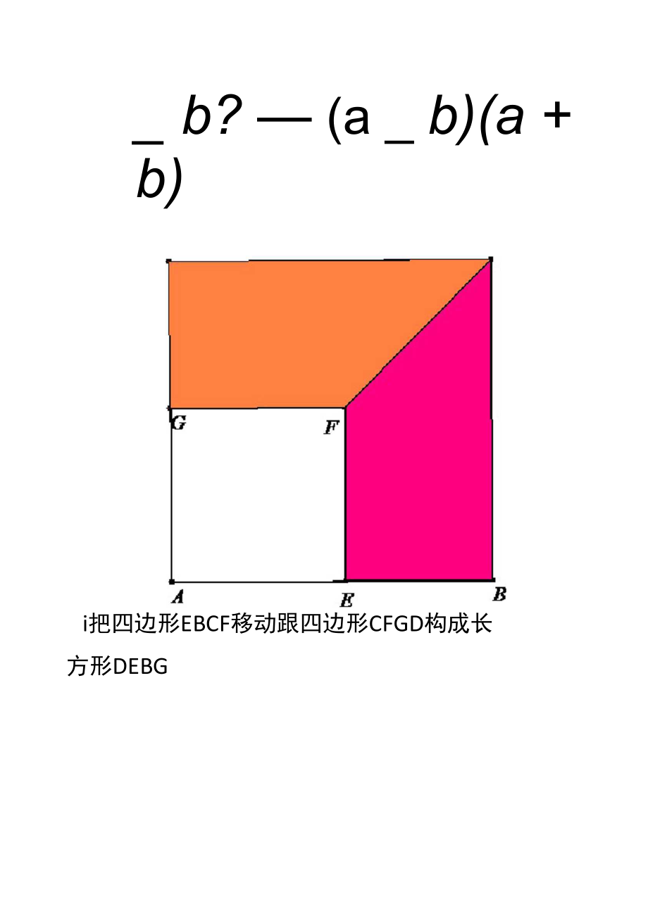 证明平方差公式几何图图片