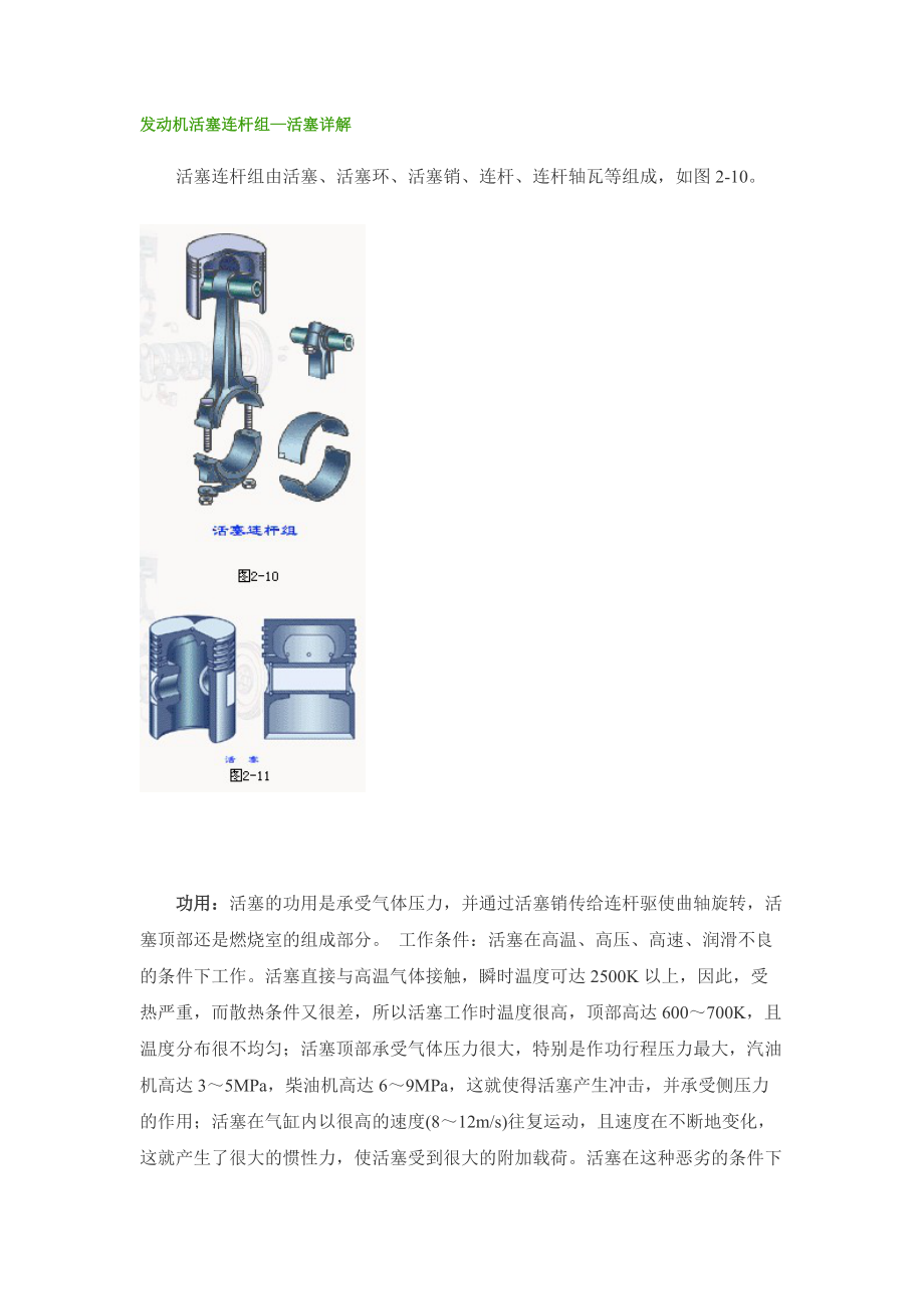 發(fā)動機活塞連桿組—活塞詳解_第1頁