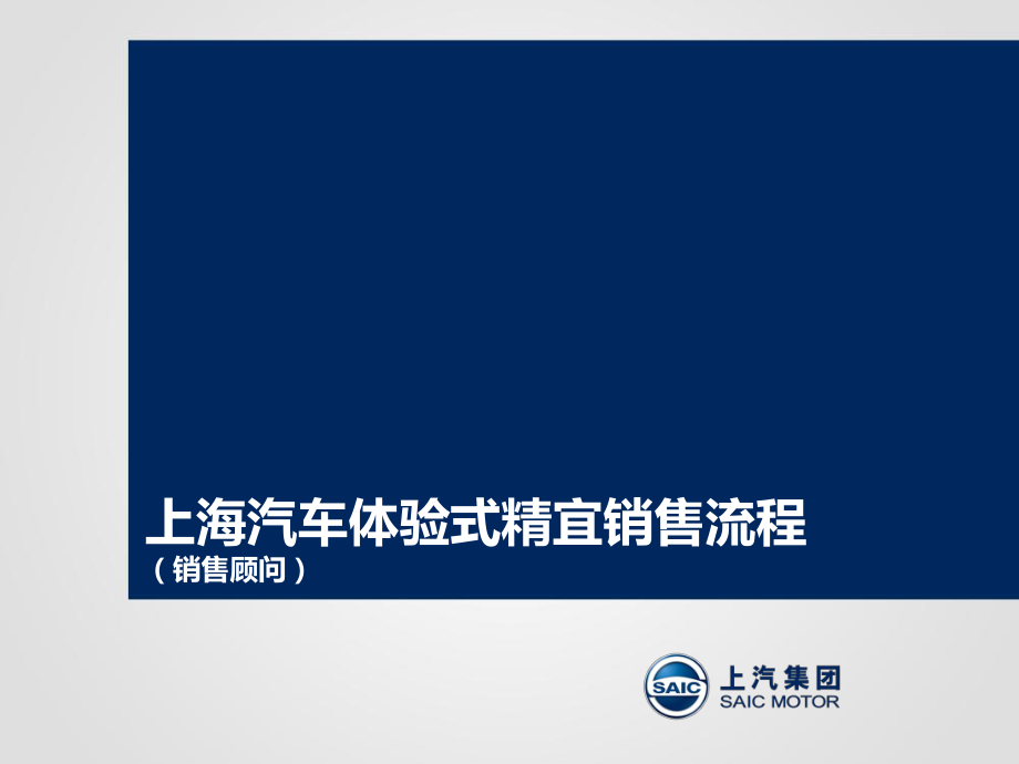 上海汽车体验式精宜销售流程(销售顾问120604)_第1页