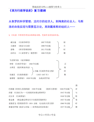 《西方行政學(xué)說(shuō)史》復(fù)習(xí)提綱(共18頁(yè))