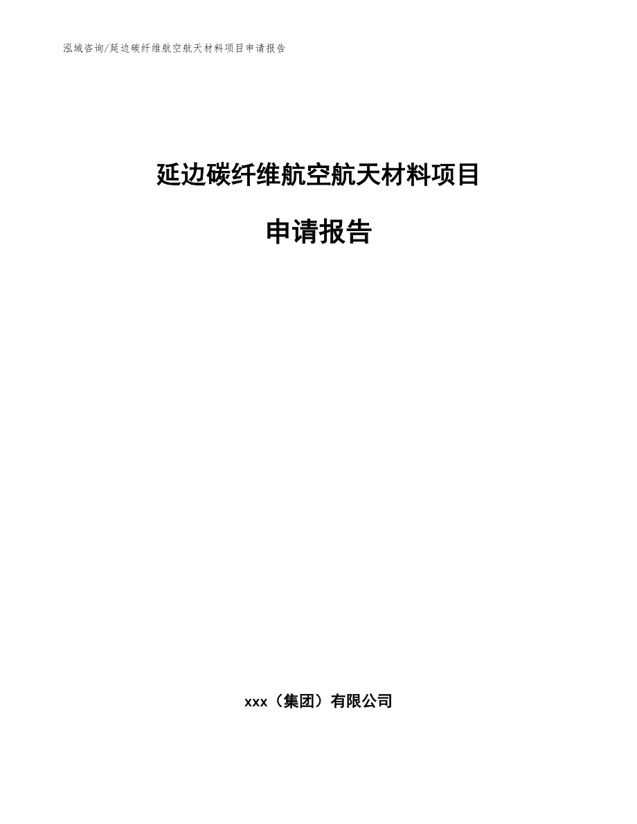 延边碳纤维航空航天材料项目申请报告_模板范本_第1页