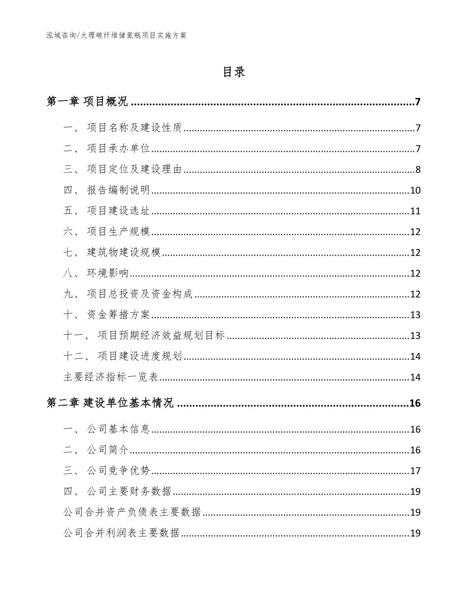 大理碳纤维储氢瓶项目实施方案【范文】_第1页