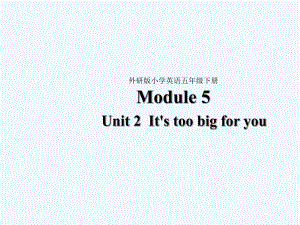 五年級下冊英語課件-Module 5 Unit 2 It’s too big for you∣外研版（三起） (共36張PPT)