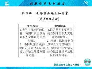 XXXX年创新方案第十七章第二讲世界重要地区和国家