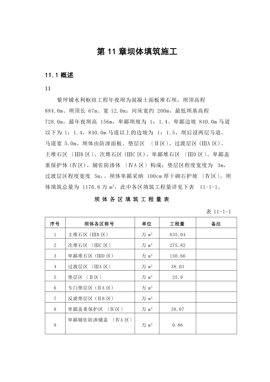 建筑行業(yè)完整版第11章 壩體填筑_第1頁(yè)